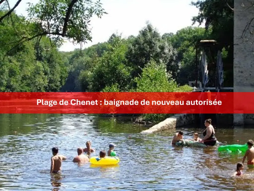 BAIGNADE DE NOUVEAU AUTORISÉE À CHENET !